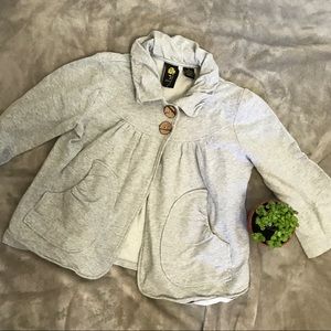 Women’s Gray Cropped Swing Jacket Petite